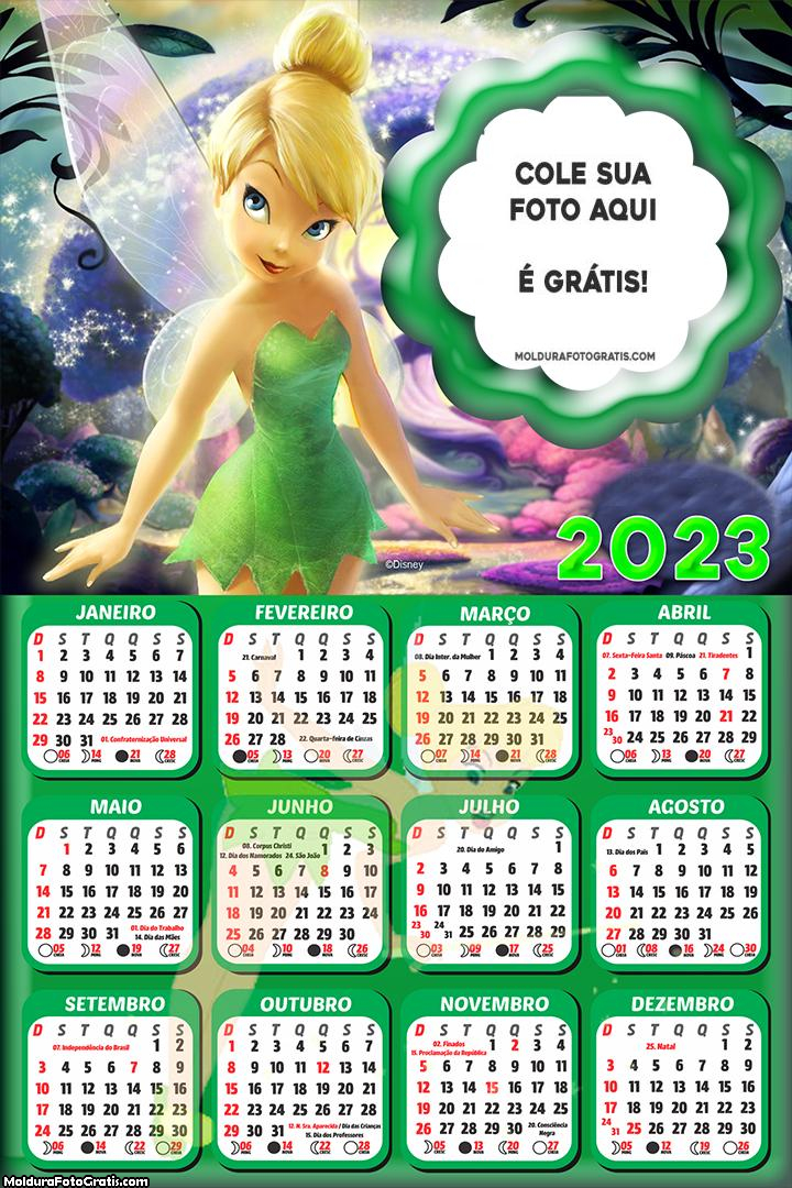 Calendário Tinker Bell 2023