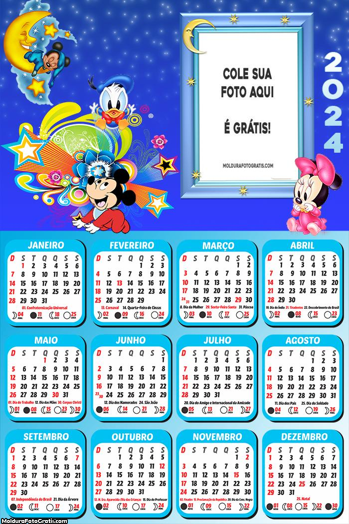 Calendário Disney Baby Infantil 2024