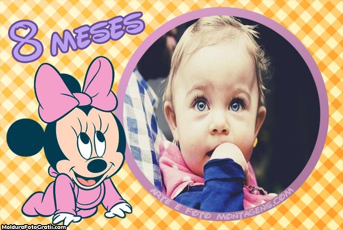 Minnie Baby 8 Meses Moldura