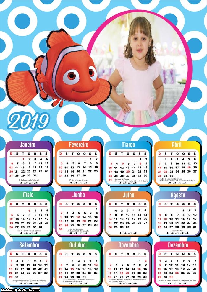 Calendário Nemo 2019