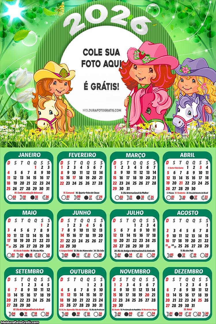 Calendário Moranguinho e Amigas 2026