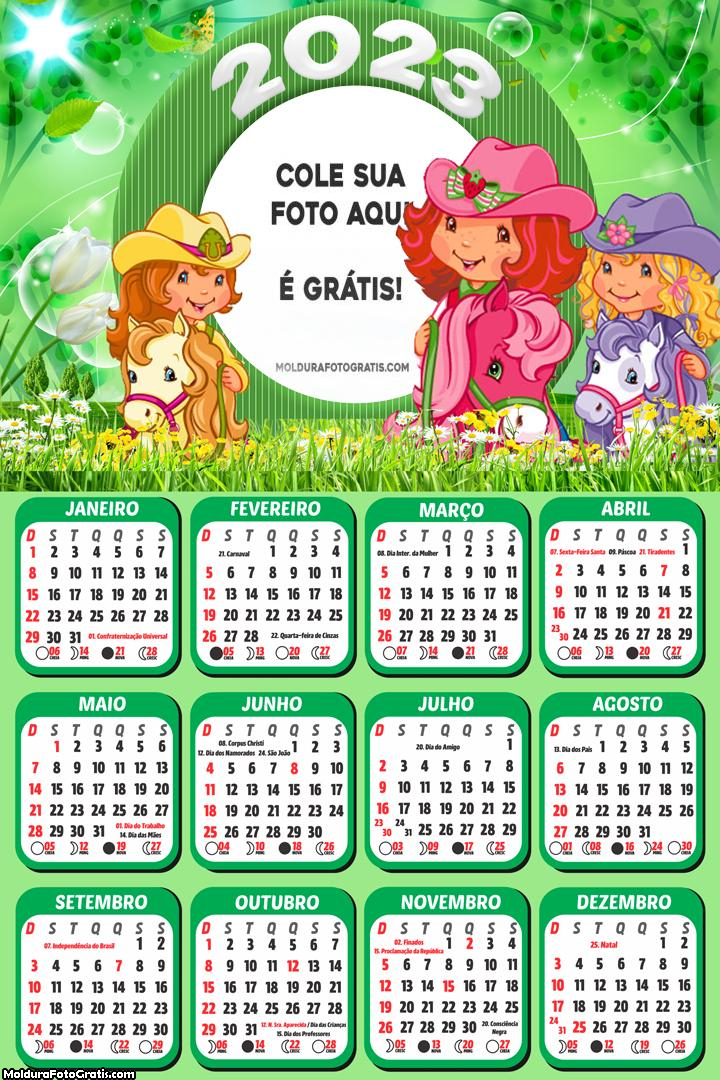 Calendário Moranguinho Personagens 2023