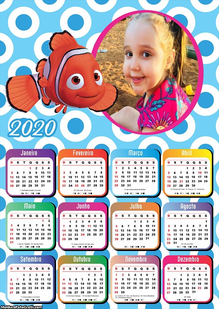 Calendário Nemo 2020