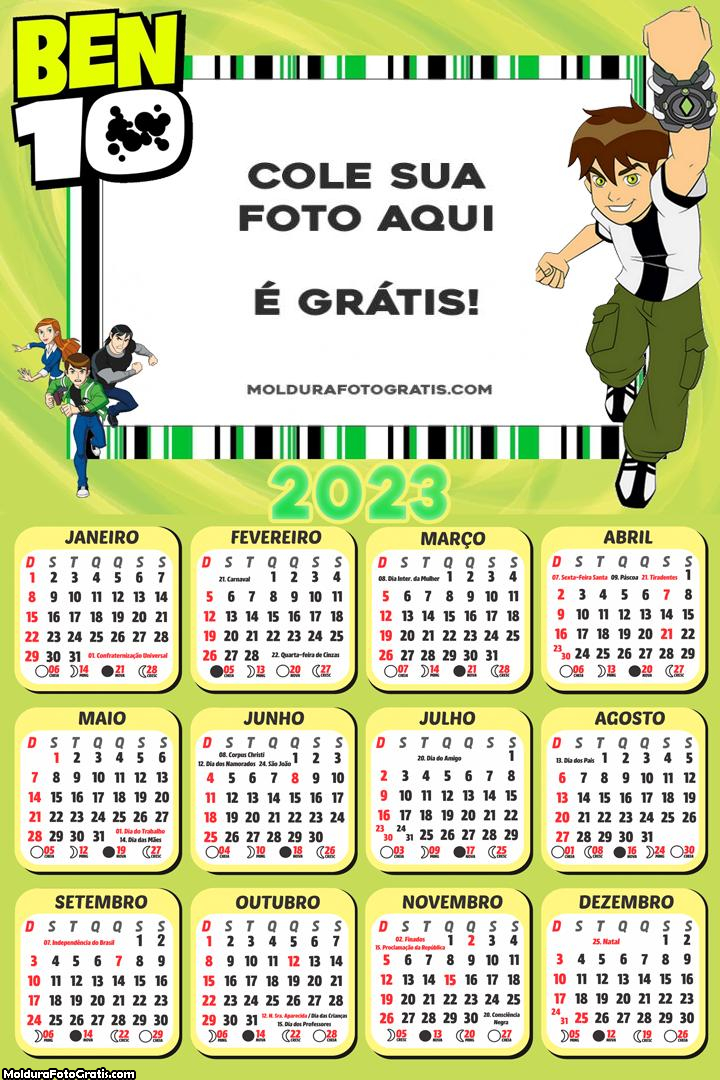 Calendário Ben 10 2023