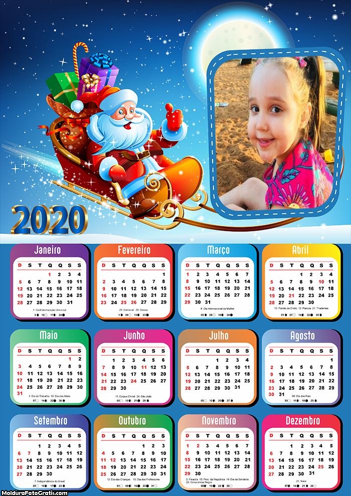 Calendário Papai Noel Trenó 2020