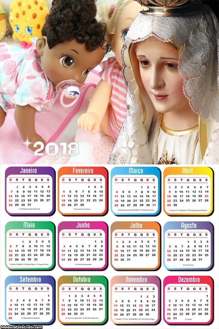 Calendário Nossa Senhora de Fátima 2018