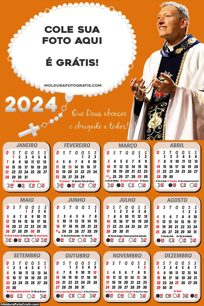 Calendário Padre Marcelo Rossi 2024