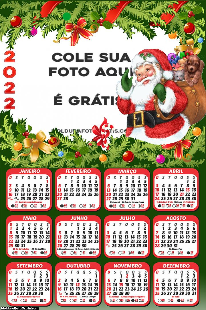 Calendário Papai Noel Saco de Brinquedos 2022