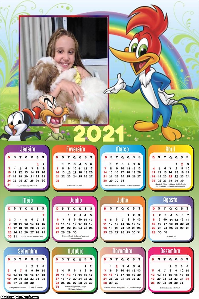 Calendário Pica Pau 2021