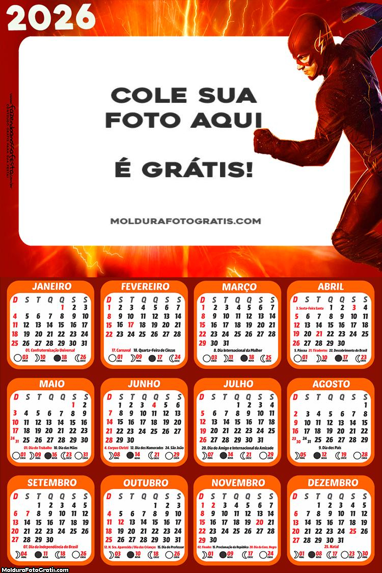 Calendário The Flash 2026
