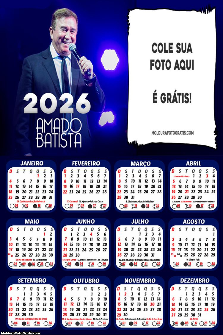 Calendário Amado Batista 2026