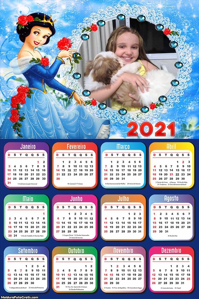 Calendário da Branca de Neve 2021 Disney