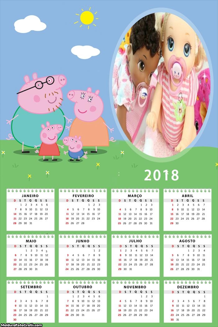 Calendário Peppa Pig 2018