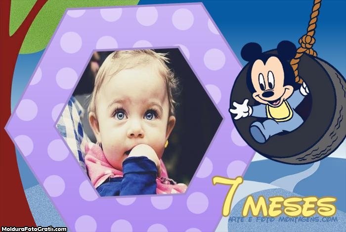 Mickey Baby 7 Meses Moldura