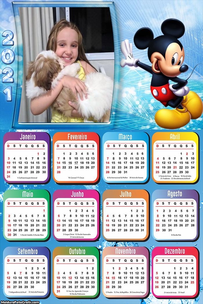 Calendário Mickey 2021