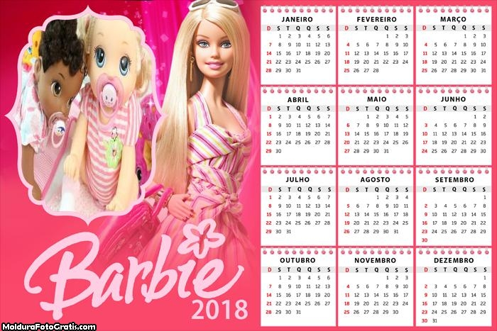 Calendário Barbie 2018