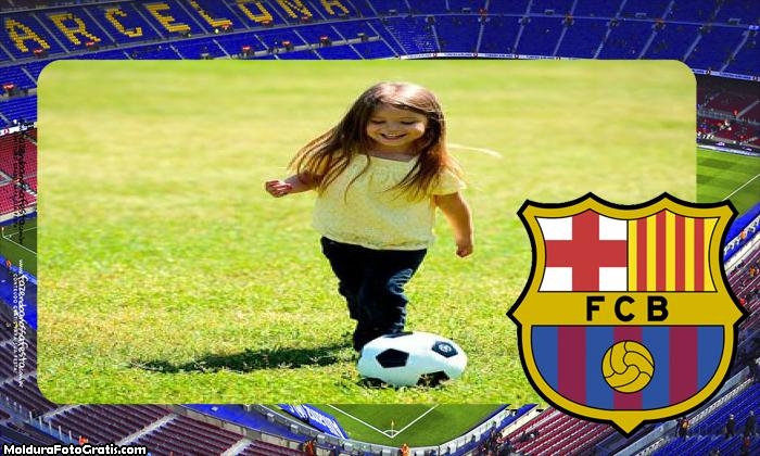 Barcelona Time Futebol Moldura