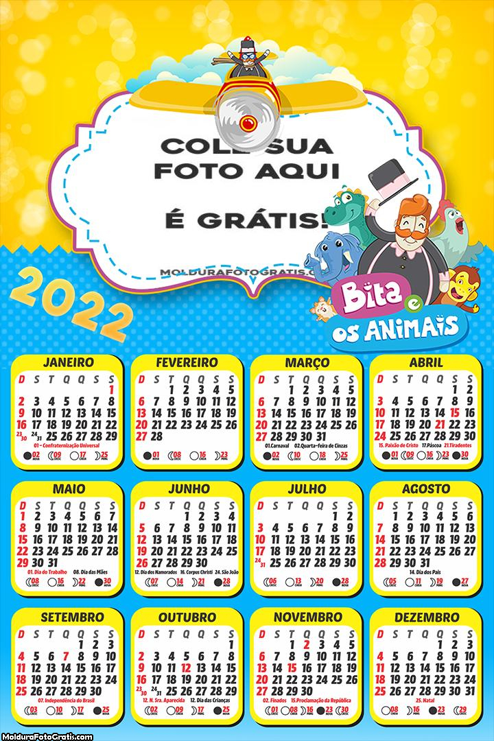 Calendário Bita e os Animais 2022