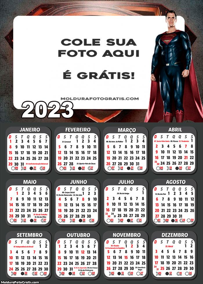 Calendário Super Homem 2023