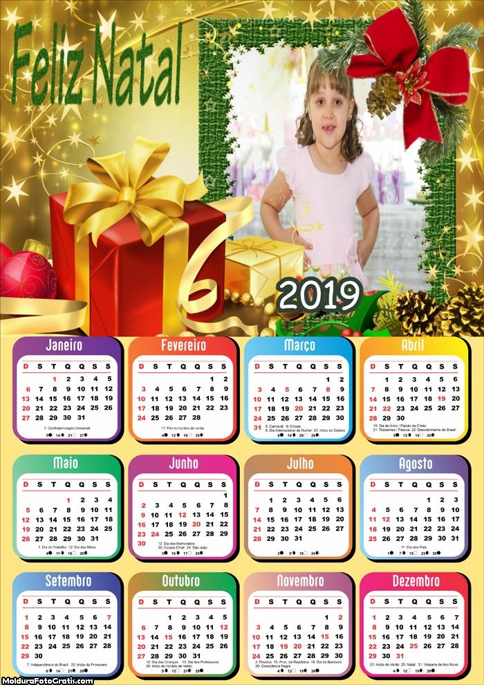 Calendário Presente Natalino 2019