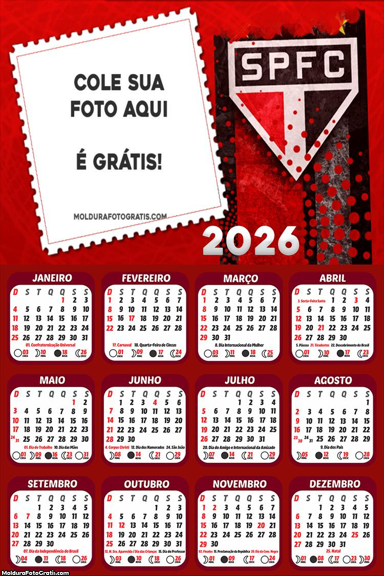 Calendário do São Paulo Time 2026
