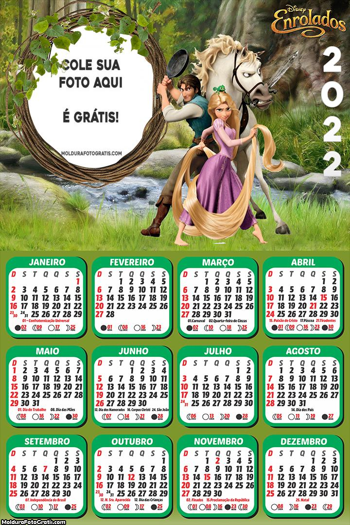Calendário Enrolados 2022 Rapunzel