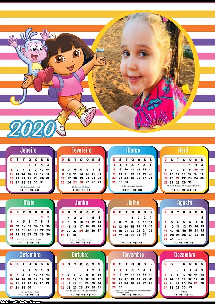 Calendário Dora Aventureira 2020