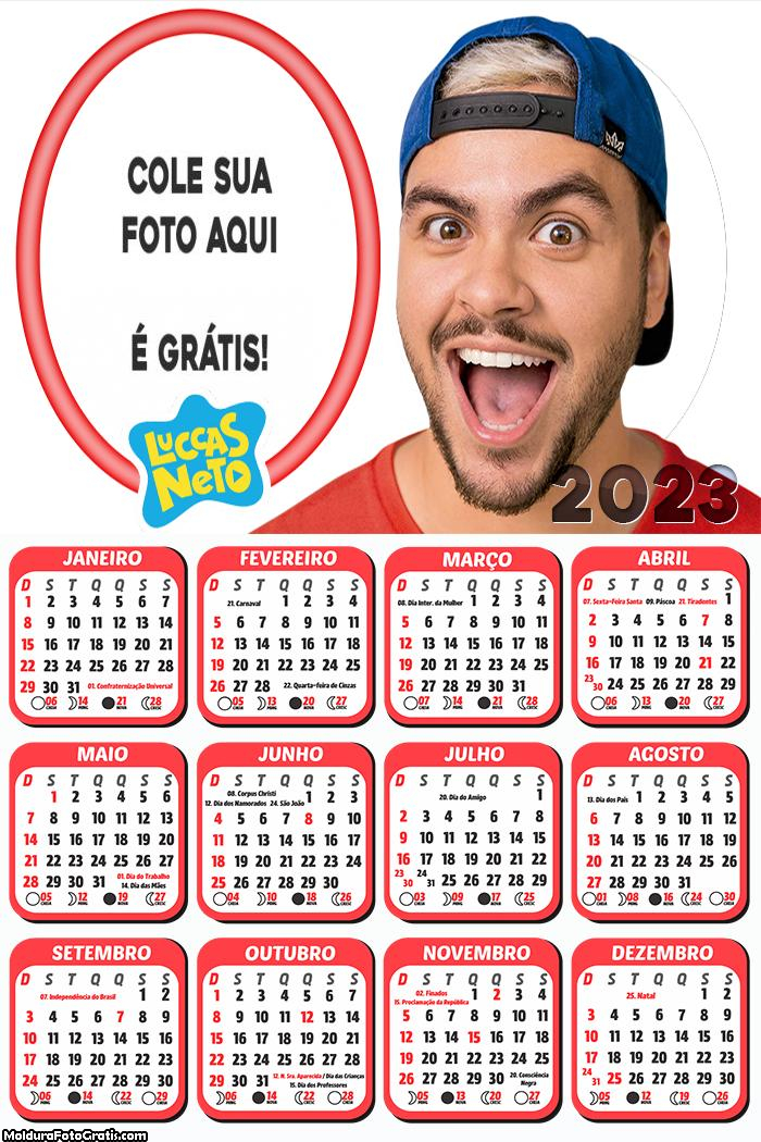 Calendário Luccas Neto 2023