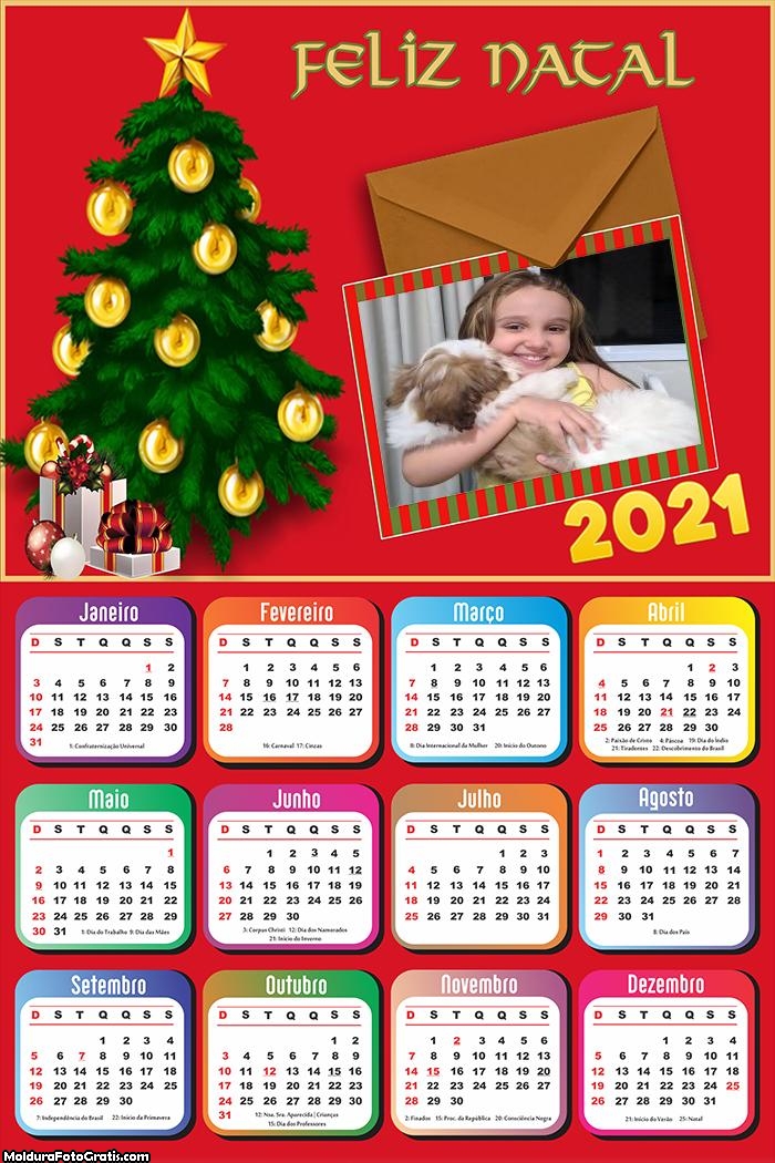 Calendário Cartão de Natal 2021