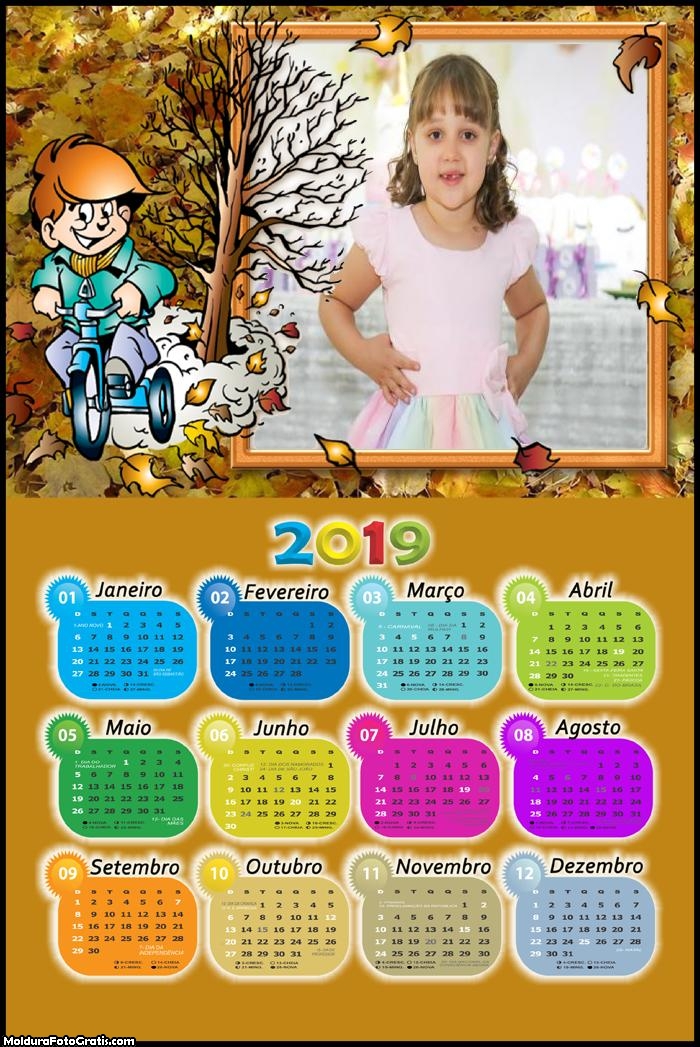 Calendário Outono Infantil 2019