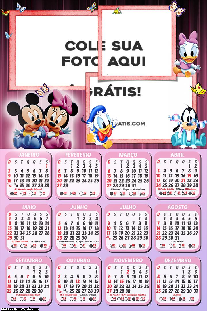 Calendário Baby Disney Meninas 2022