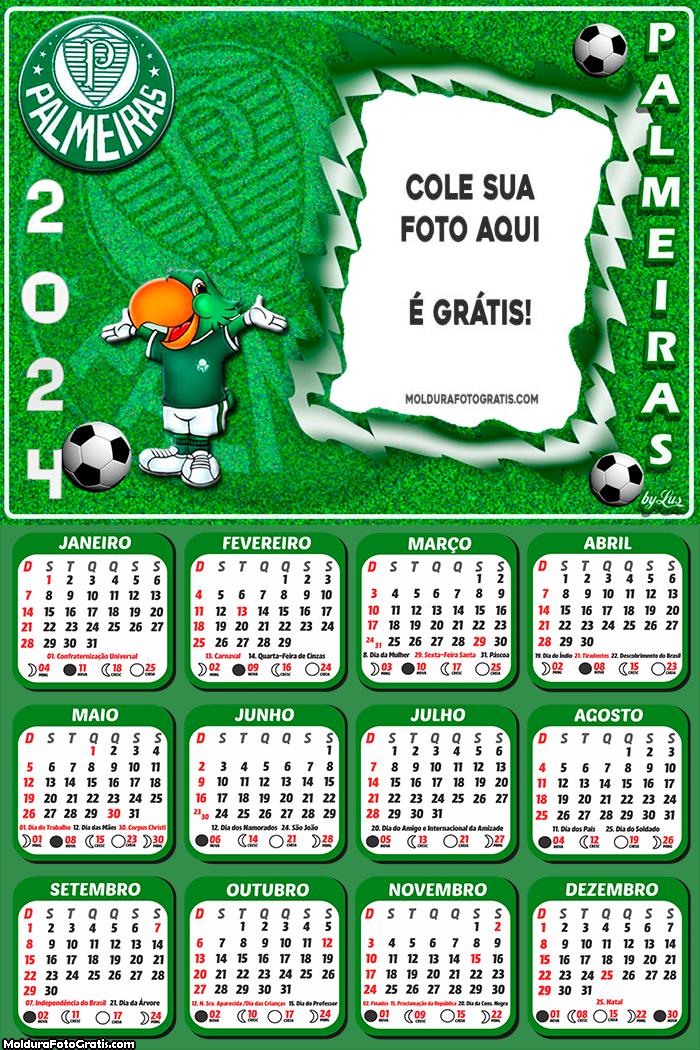 Calendário Palmeiras Infantil 2024