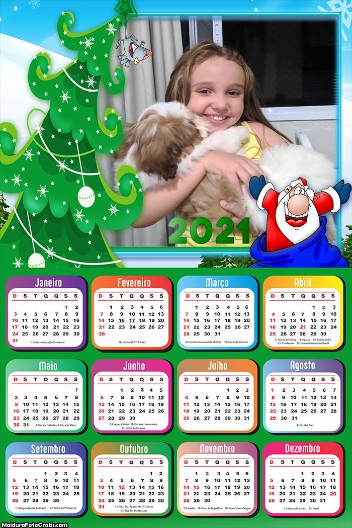 Calendário Papai Noel saindo do Saco 2021