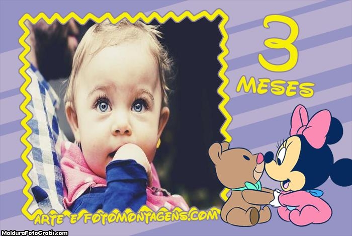 Minnie Baby 3 Meses Moldura