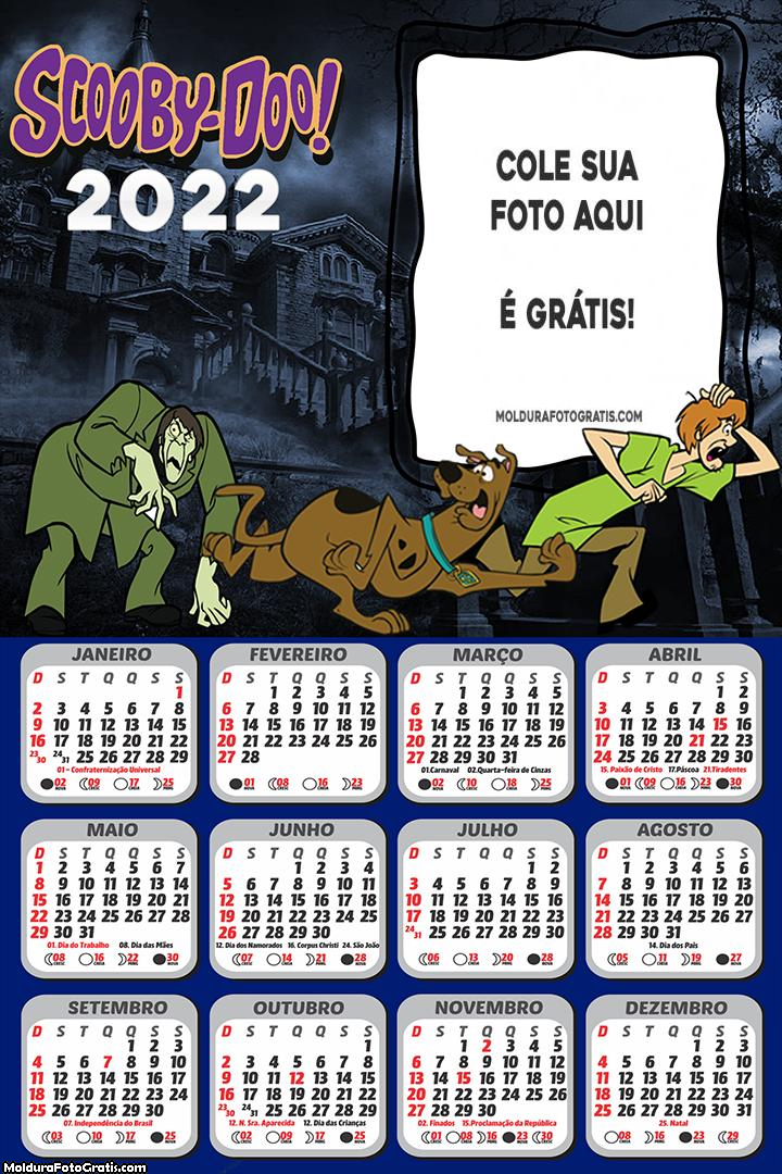 Calendário Scooby Doo e Salcisha 2022