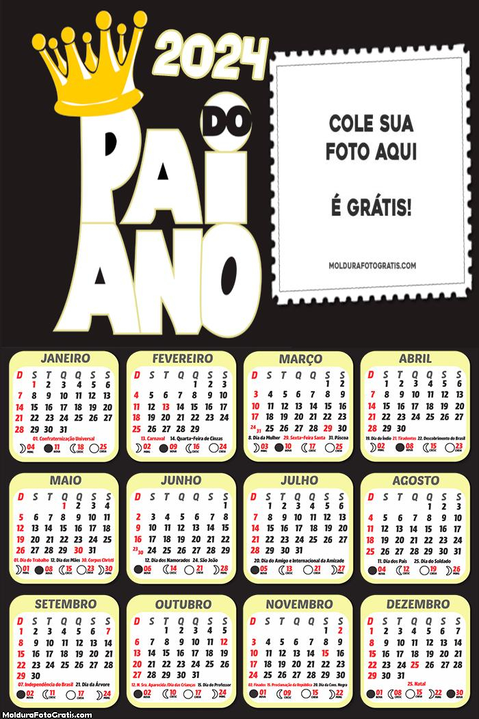 Calendário Pai do Ano 2024