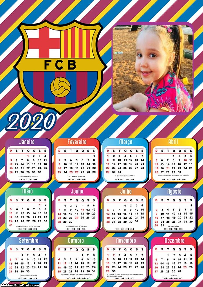 Calendário Barcelona 2020