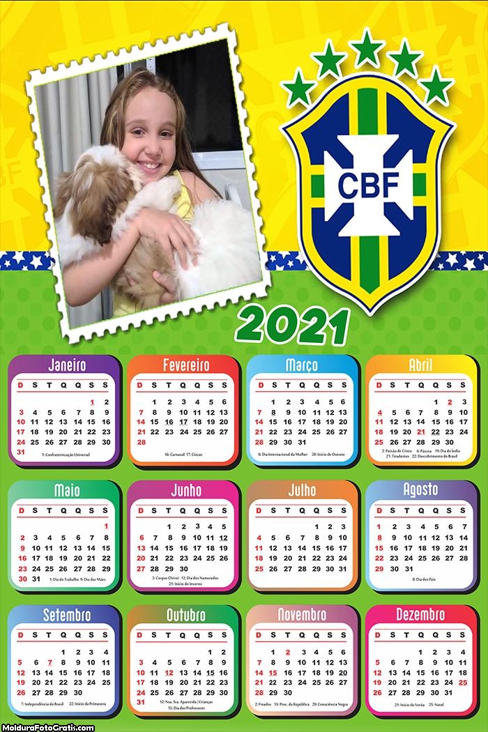 Calendário do Brasil 2021