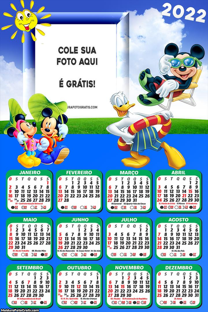 Calendário Turma do Mickey 2022