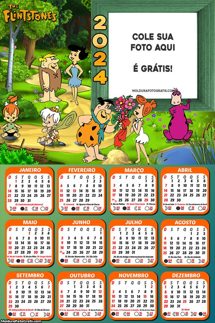 Calendário Flintstones 2024