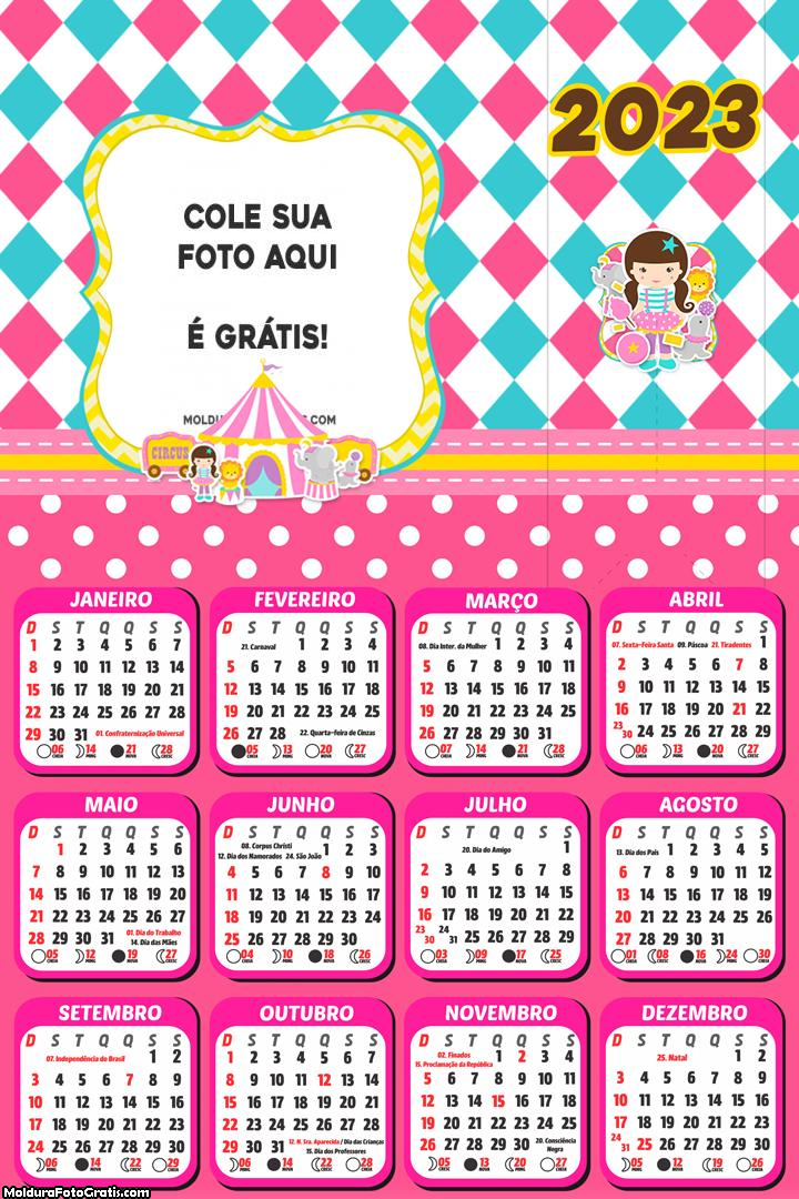 Calendário Menina do Circo 2023