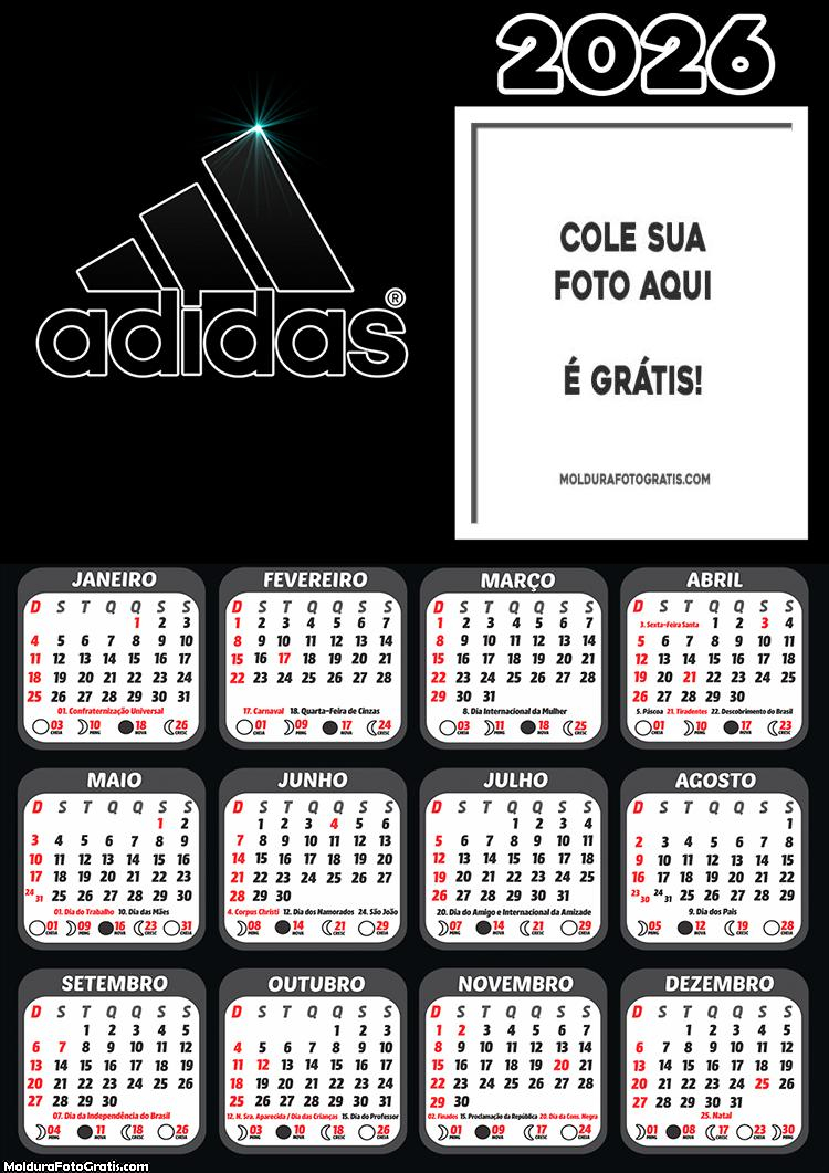 Calendário Adidas 2026
