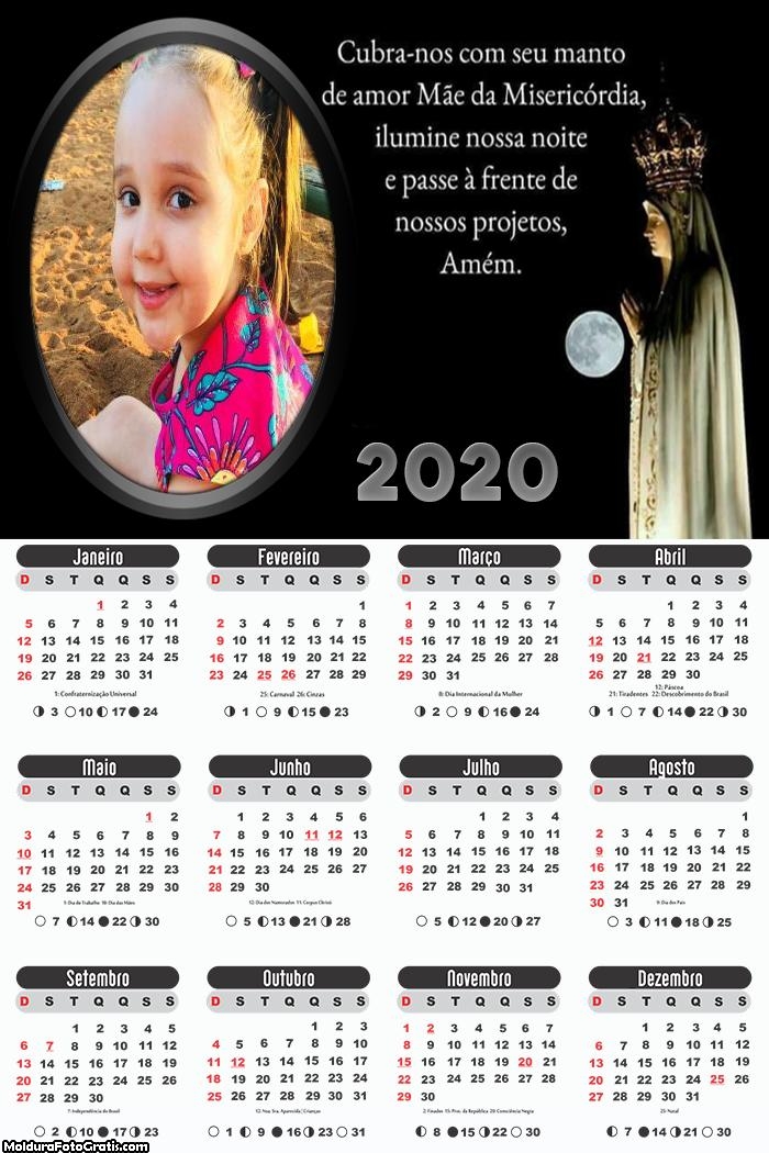 Calendário Amor Mãe da Misericórdia 2020