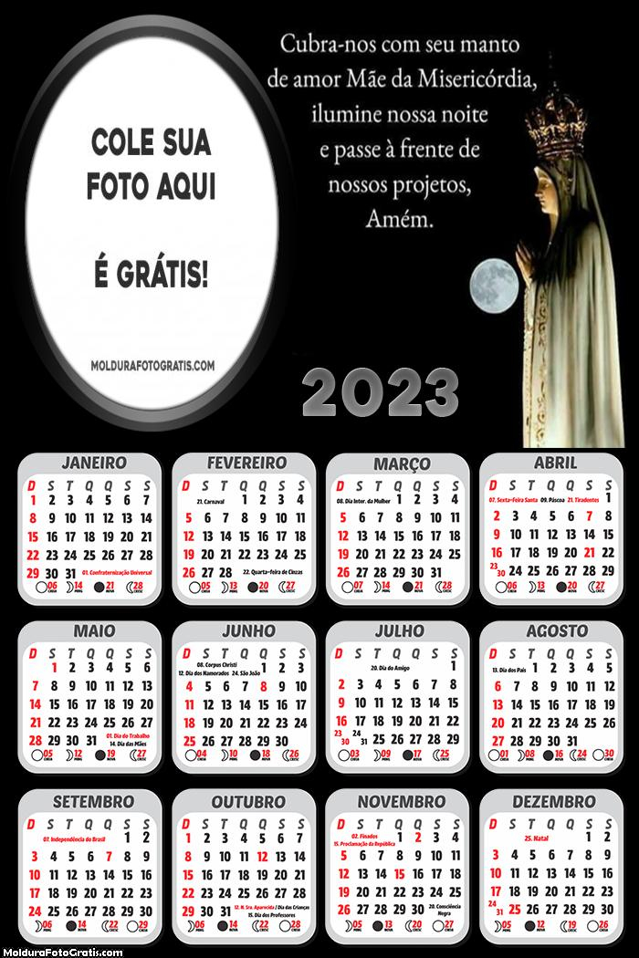 Calendário Amor Mãe da Misericórdia 2023