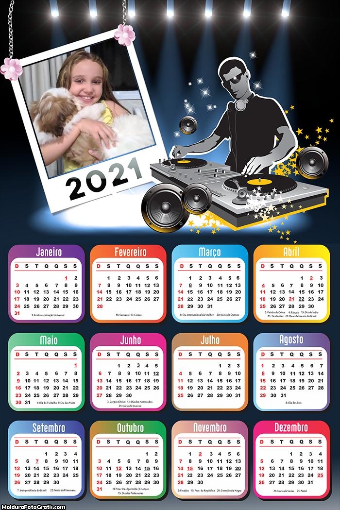 Calendário DJ 2021