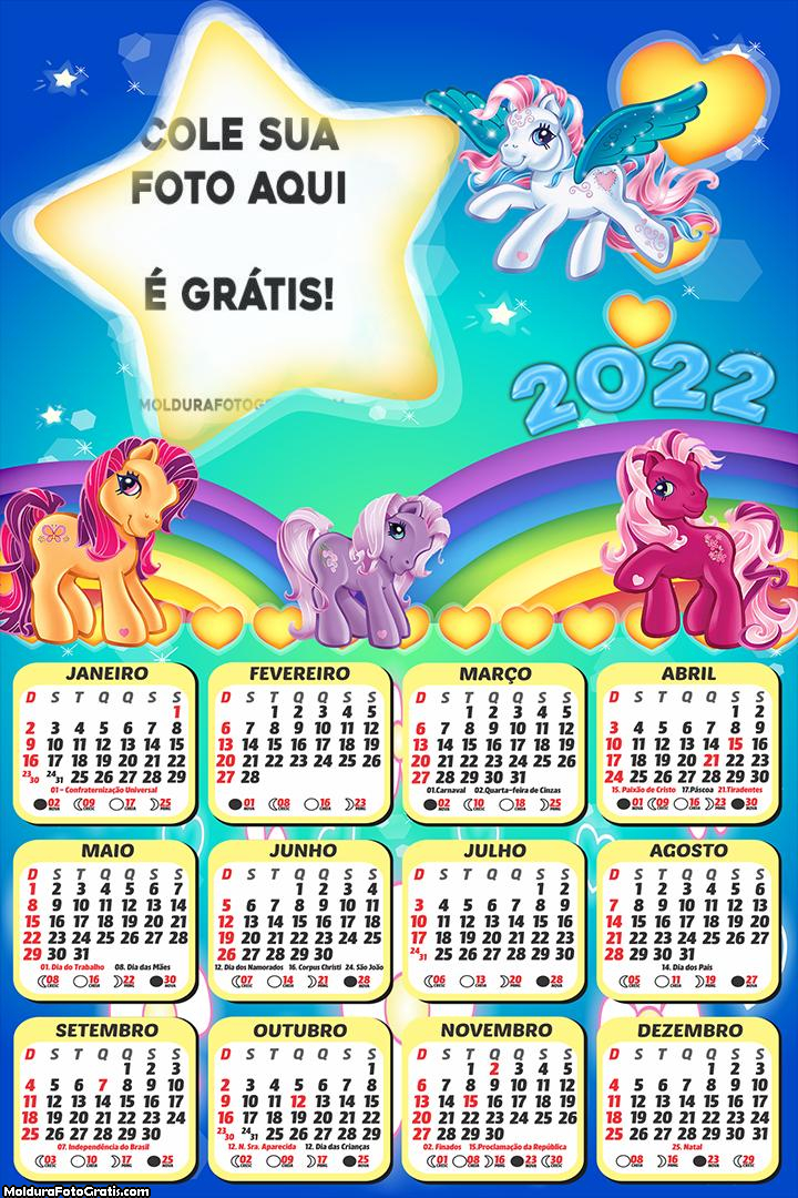 Calendário My Little Pony Equestria Girl 2022