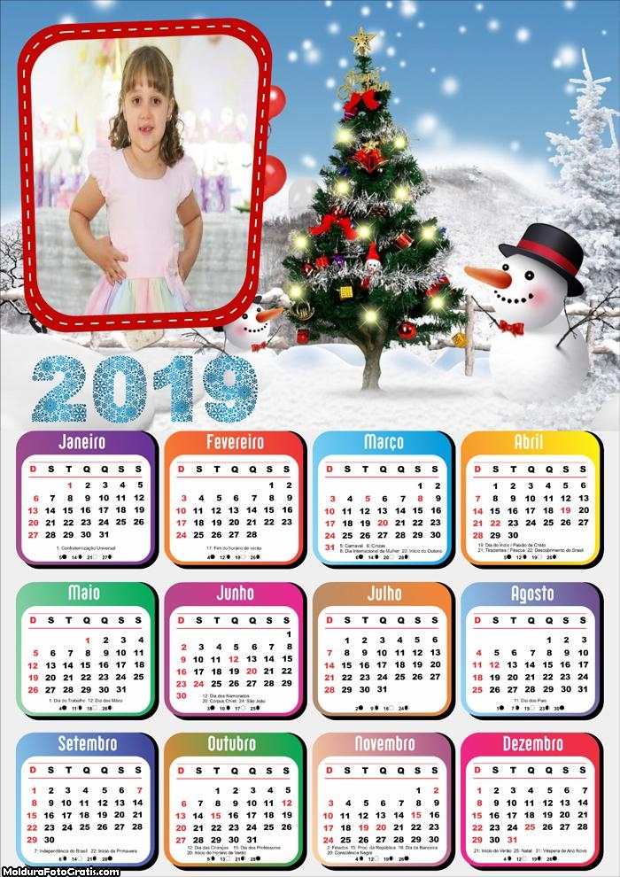 Calendário Dia de Natal 2019