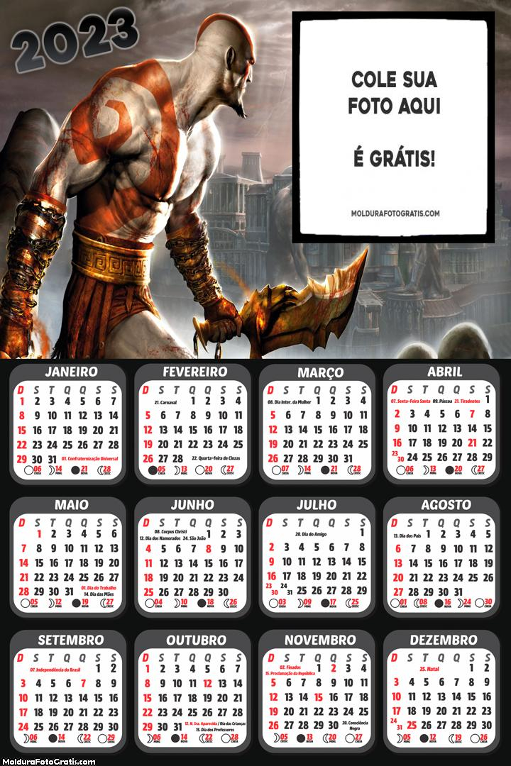 Calendário God of War 2023