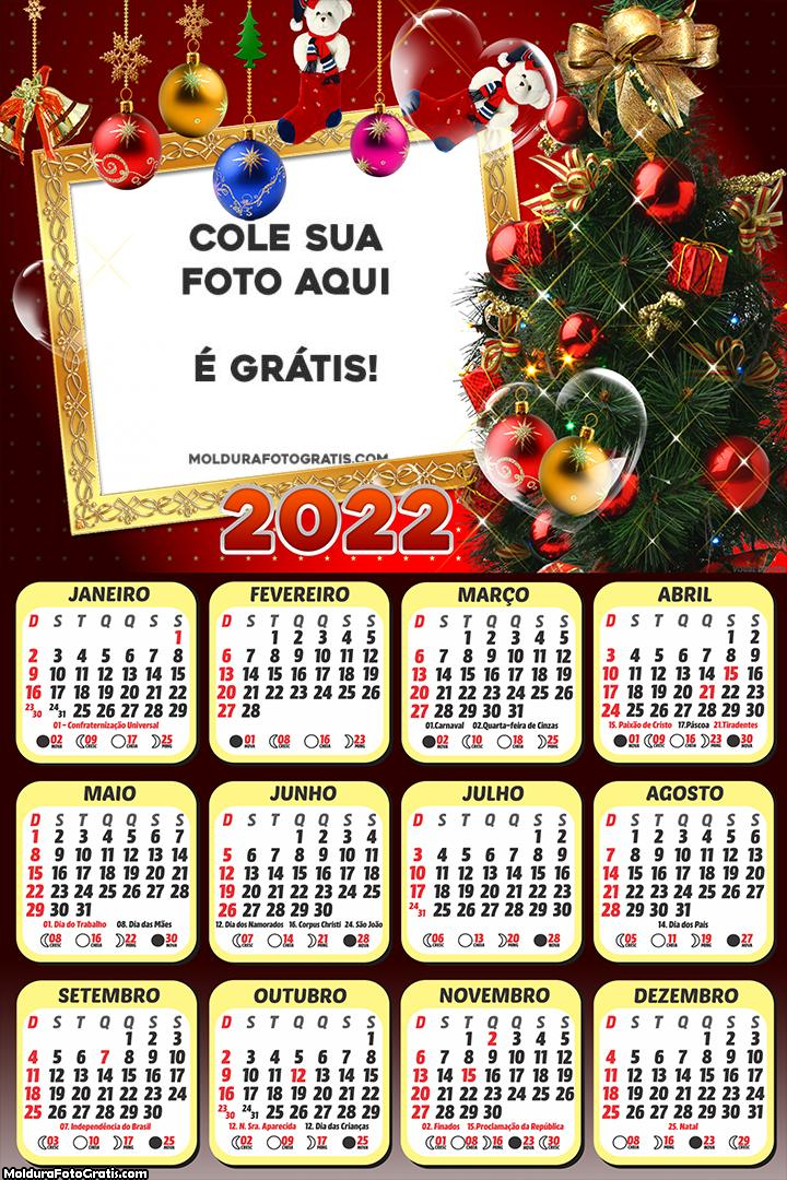 Calendário Árvore de Natal 2022 | Foto Molduras Calendário Árvore de Natal 2022 | Foto Molduras