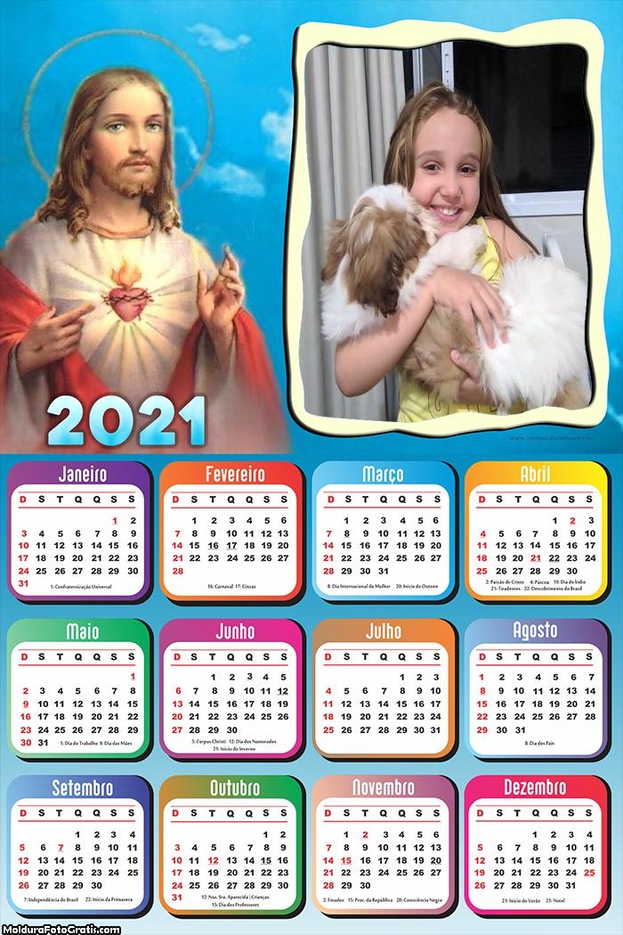 Calendário Jesus Cristo 2021